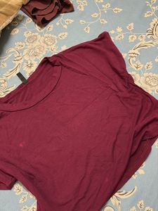 Maroon Basic Tee