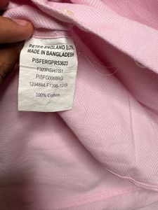 Men's Pink Long Sleeve Button-Up Shirt