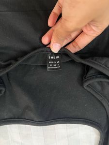 Black Halter Neck Crop Top