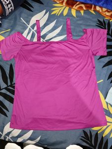 Pink Cold Shoulder Top...