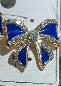 Charming Blue Bow Earrings