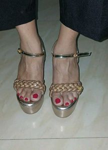 Gold Platform Heels