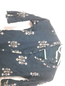 Black Printed Kurta