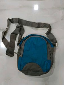 Blue & Grey Crossbody Sling Bag