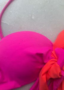 Vibrant Color Block Bikini Top