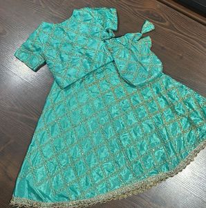 Beautiful Teal Lehenga Choli Set