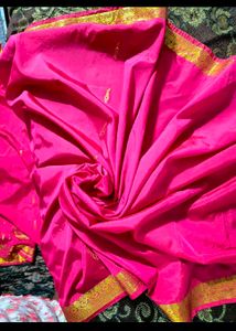 Vibrant Pink pure silk grand kanjeevaram Saree