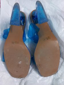 Blue Transparent Heels