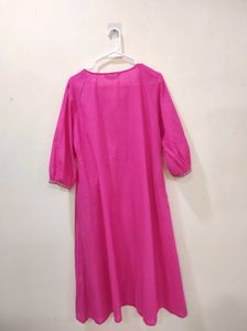 Embroidered Pink Kurta