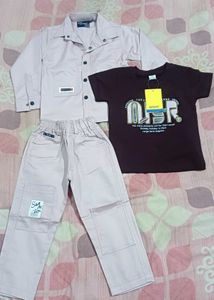 Kids Clothing Set - Shirt, T-Shirt & Pants