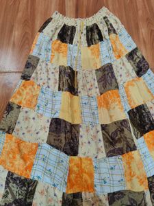 Boho Patchwork Maxi Skirt
