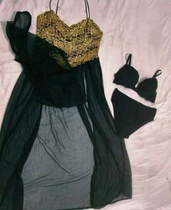 Combo Of Beautiful  H &amp;M Bra Penty Nighty