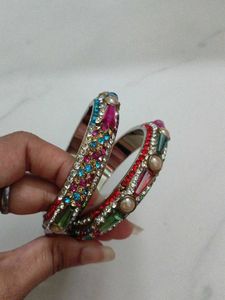 Sparkling Multi-Color Bangles
