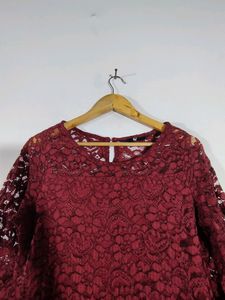 Maroon Lace Tops (Women's)