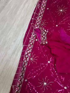 heavy party wear saree