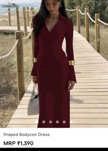 Elegant Draped Bodycon Dress