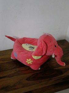 Plush Pink Elephant Toy Seat For Kids