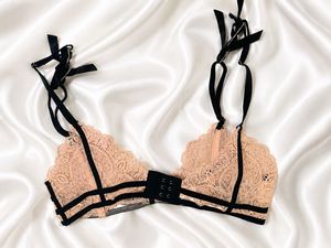 Lace Bralette with Strappy Detail