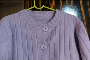Lavender Knit Cardigan