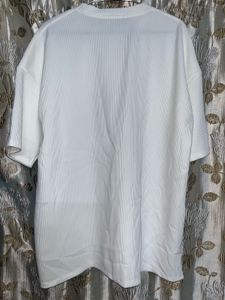 White "Nice" Textured Tunic Top
