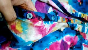 Colorful Ruffled Blouse