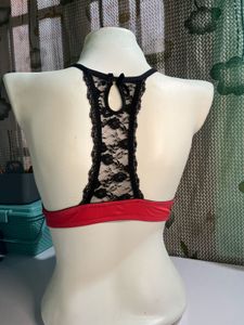 Red Push-Up Bra with Front Clasp