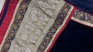 Elegant Navy Blue Velvet Kurta