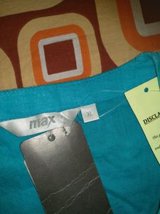 Max Turquoise Sleeveless Embellished Top