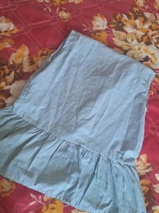 Striped Kurta with Tie-Up Neckline