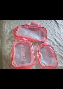 Cute Pink Washbag Set