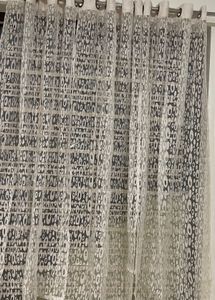 3 Designer Polka Dotted White Curtains