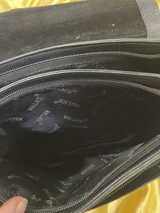 Classic Black Leather Shoulder Bag