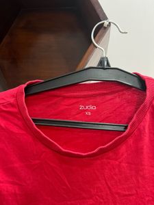 Red Crew Neck T-Shirt