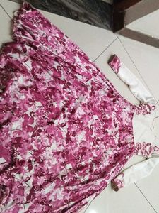 Floral Print Ethnic Gown