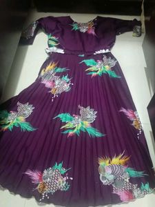 Beautiful Purple Floral Gown