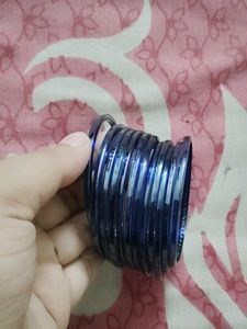Set of Blue Glass Bangles