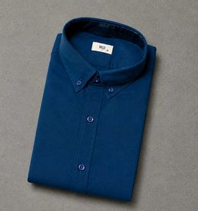 Men's Solid Blue Button-Down Shirt