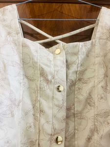 Chic Puff Sleeve Peplum Top for girls plus size gi