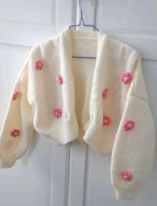 Crochet Cardigan with Bows
