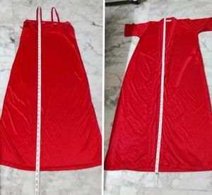 New Vibrant Red Nightgown &amp; Robe Set