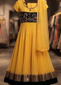Vibrant Yellow Anarkali Gown