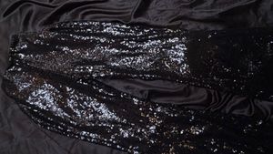 Black Sequin flared trouser