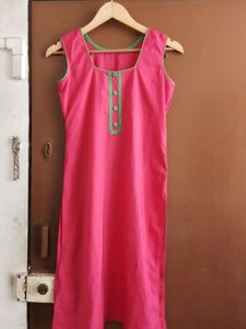 Pink And Green Kurti