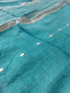 Elegant unstitched Teal Kurta Set with Dupatta