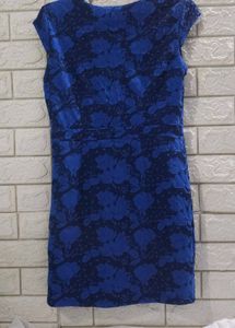 Warehouse Floral Jacquard Cap Sleeve Dress