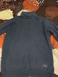 Classic Navy Blue Turtleneck Sweater