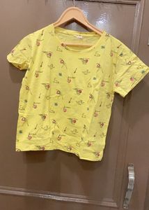 Yellow Graphic Print T-Shirt