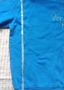 Blue "Keep Real" Crewneck Sweatshirt