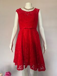 Elegant Red Lace Dress
