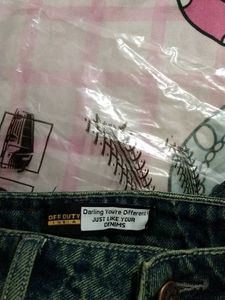 Vintage Wash Wide Leg Jeans